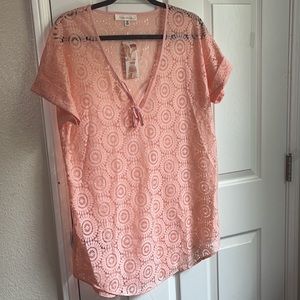 NWT Franchesca’s swimsuit coverug Size M/L color orange